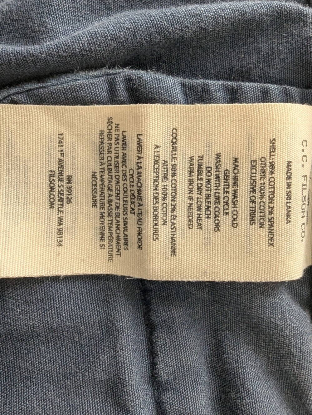 Men's Filson Casual Drawstring Shorts - Navy Size XL - Picture 4 of 5